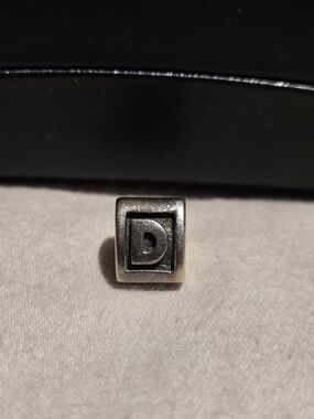 Pandora Sterling Silver Letter 'D' Bead Charm - Silver